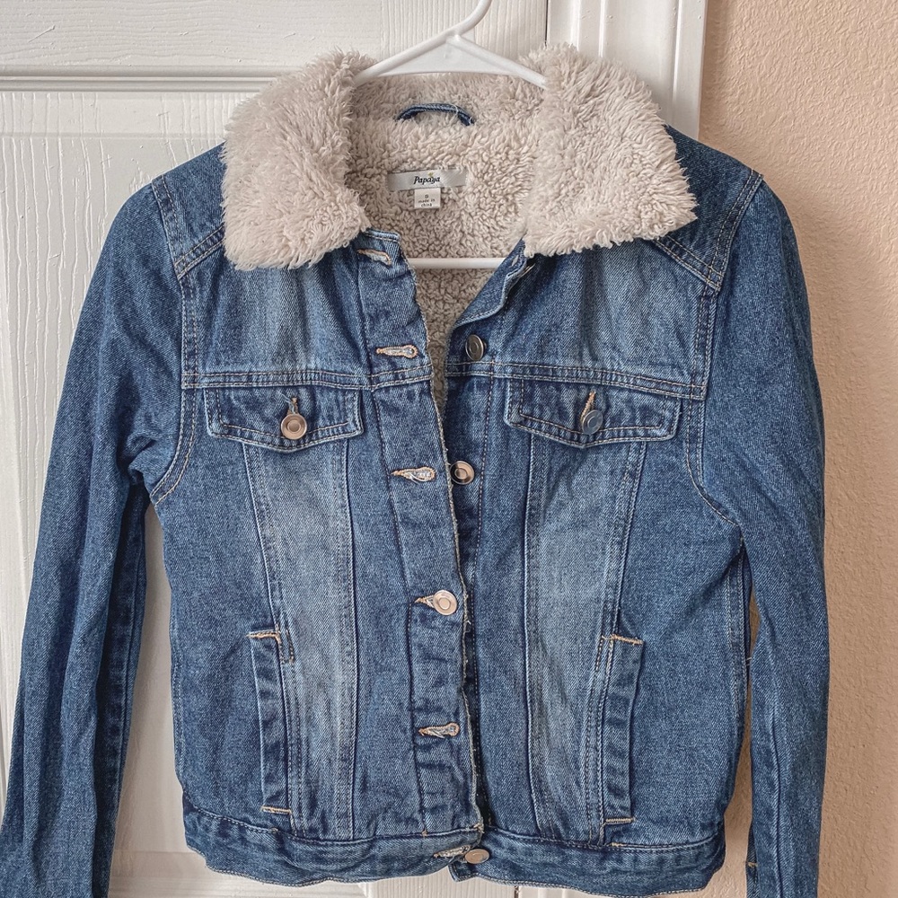 Sherpa Collared Jean Jacket